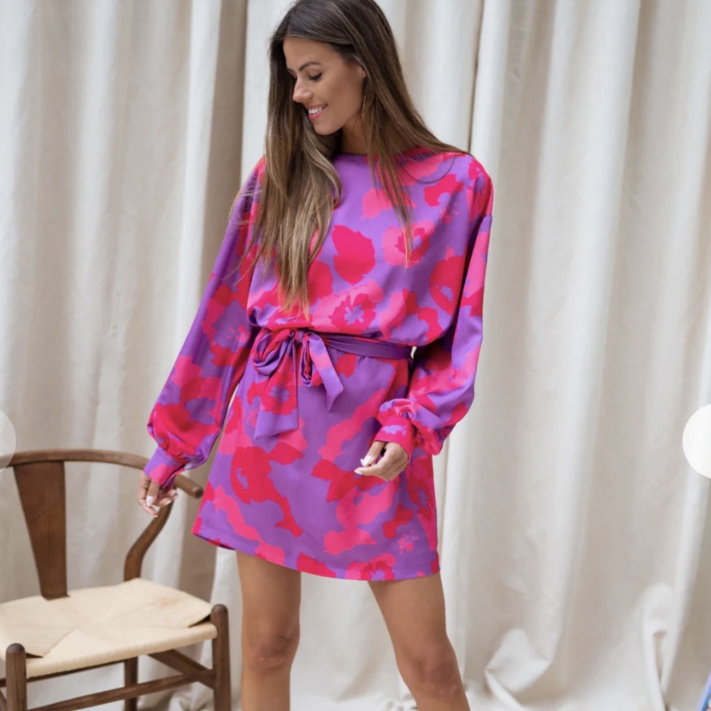 Nwt easy clothes USA floral pink dalmi dress